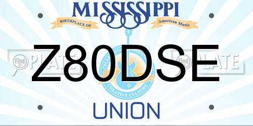 Z80DSE Mississippi License Plate