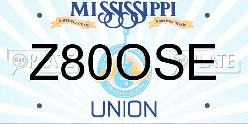 Z80OSE Mississippi License Plate