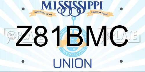 Z81BMC Mississippi License Plate