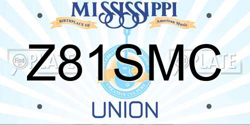 Z81SMC Mississippi License Plate