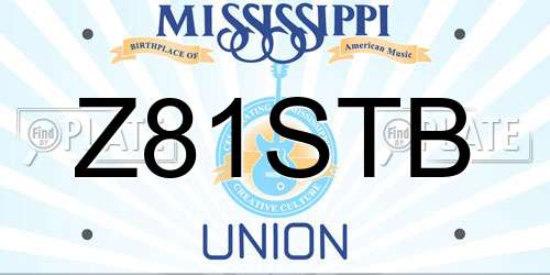 Z81STB Mississippi License Plate