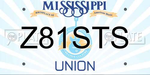 Z81STS Mississippi License Plate