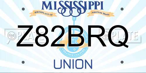 Z82BRQ Mississippi License Plate