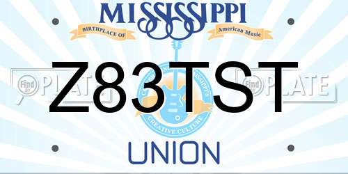 Z83TST Mississippi License Plate