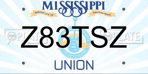 Z83TSZ Mississippi License Plate