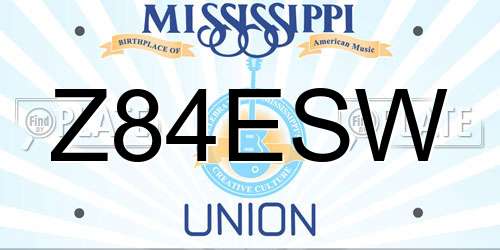 Z84ESW Mississippi License Plate