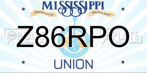 Z86RPO Mississippi License Plate
