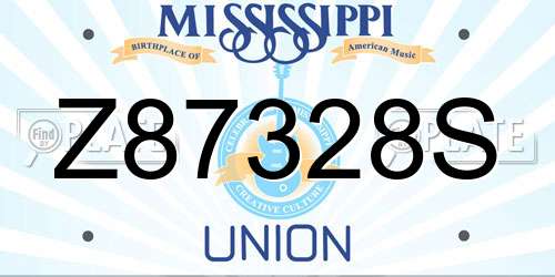 Z87328S Mississippi License Plate