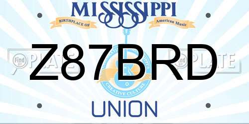 Z87BRD Mississippi License Plate