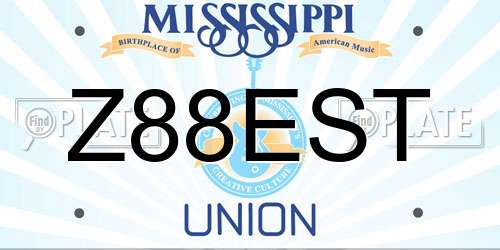 Z88EST Mississippi License Plate