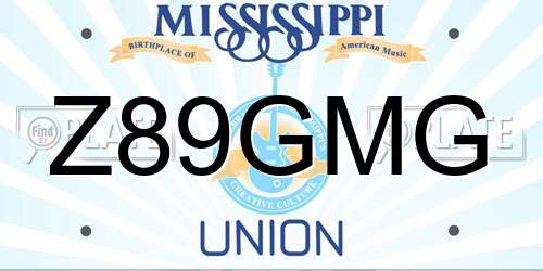 Z89GMG Mississippi License Plate