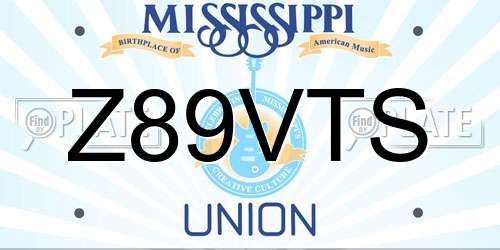 Z89VTS Mississippi License Plate