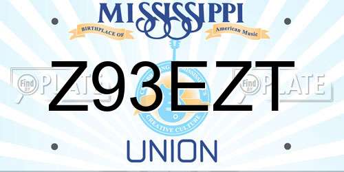 Z93EZT Mississippi License Plate
