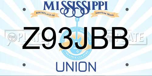 Z93JBB Mississippi License Plate