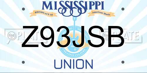 Z93JSB Mississippi License Plate