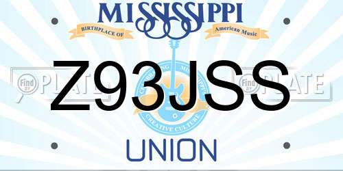Z93JSS Mississippi License Plate
