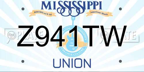 Z941TW Mississippi License Plate