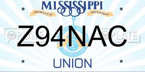 Z94NAC Mississippi License Plate