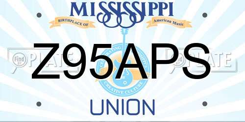 Z95APS Mississippi License Plate