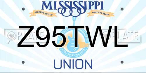 Z95TWL Mississippi License Plate