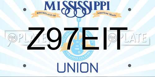 Z97EIT Mississippi License Plate
