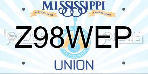 Z98WEP Mississippi License Plate