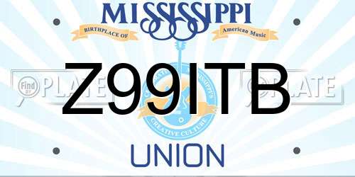 Z99ITB Mississippi License Plate