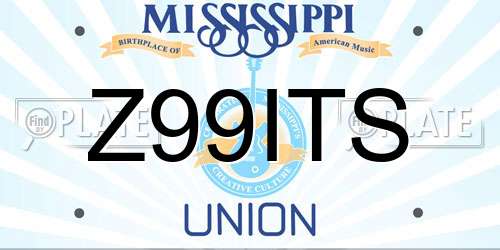 Z99ITS Mississippi License Plate