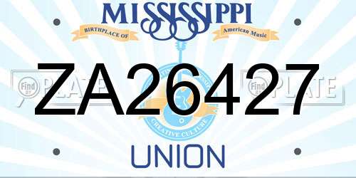 ZA26427 Mississippi License Plate