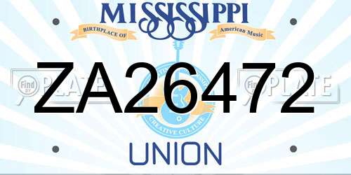ZA26472 Mississippi License Plate