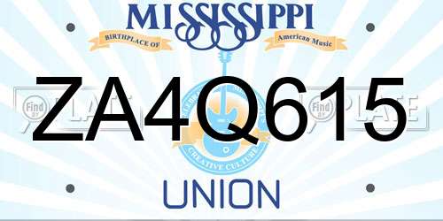 ZA4Q615 Mississippi License Plate