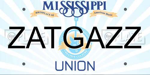 ZATGAZZ Mississippi License Plate
