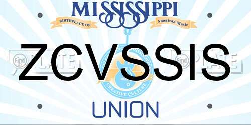 ZCVSSIS Mississippi License Plate