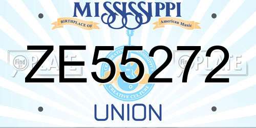 ZE55272 Mississippi License Plate