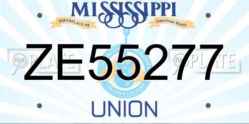 ZE55277 Mississippi License Plate