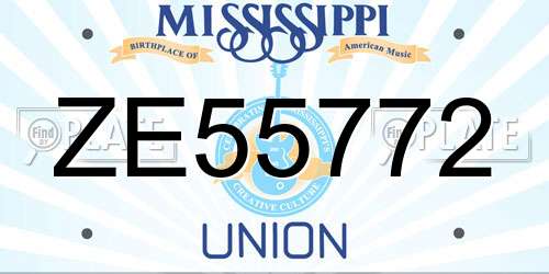 ZE55772 Mississippi License Plate