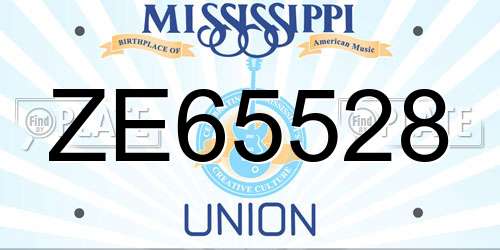 ZE65528 Mississippi License Plate