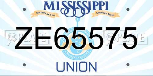 ZE65575 Mississippi License Plate