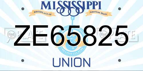 ZE65825 Mississippi License Plate