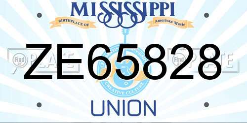 ZE65828 Mississippi License Plate
