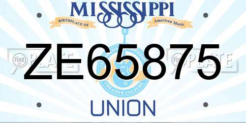ZE65875 Mississippi License Plate