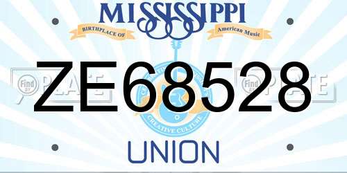 ZE68528 Mississippi License Plate