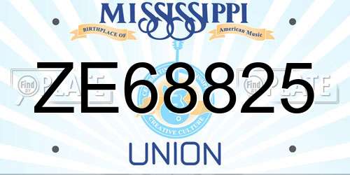 ZE68825 Mississippi License Plate