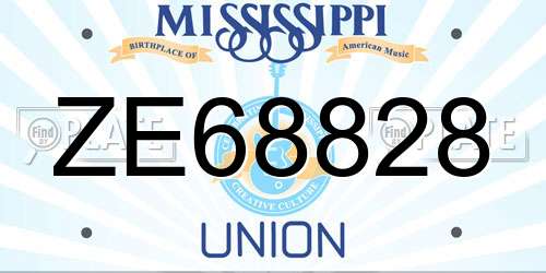 ZE68828 Mississippi License Plate