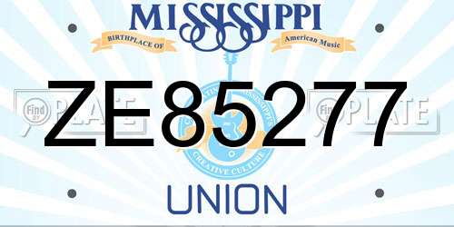 ZE85277 Mississippi License Plate