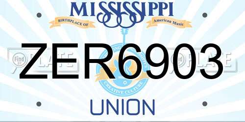 ZER6903 Mississippi License Plate