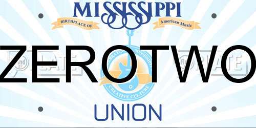 ZEROTWO Mississippi License Plate