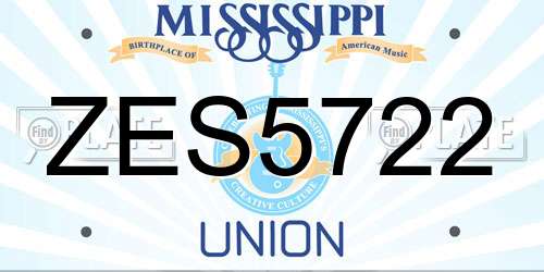 ZES5722 Mississippi License Plate
