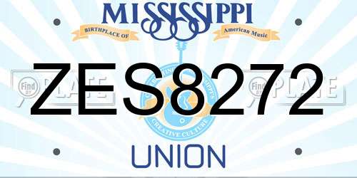 ZES8272 Mississippi License Plate
