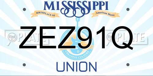 ZEZ91Q Mississippi License Plate